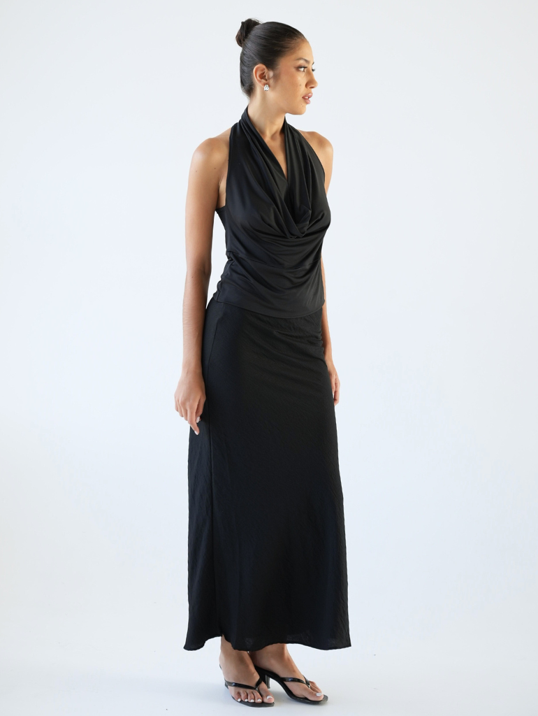 Irina Midi Skirt/Black