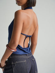 Lea Drape Top in Taupe