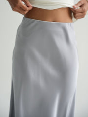 Zali Satin Skirt in Red Cherry