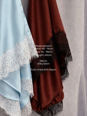 Olsen Satin Mini Skirt/Baby Blue