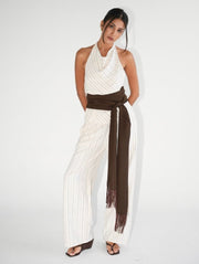 Soho Halter Top/Cupro Stripes