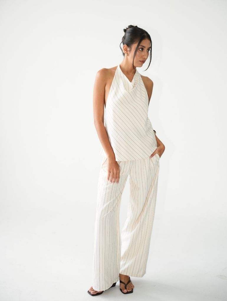Soho Relaxed Pants/Cupro Stripes